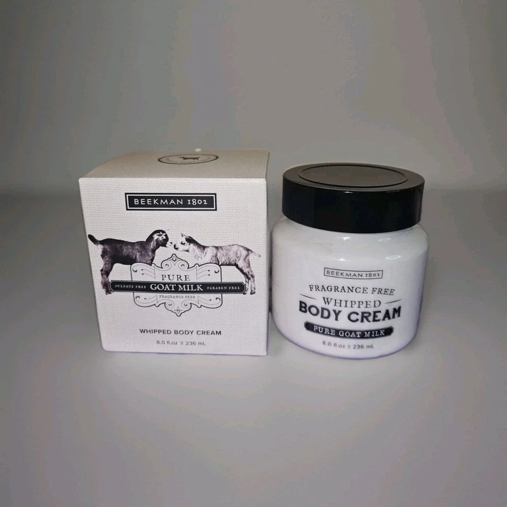 Beekman 1802 Goat Milk Whipped Body Cream 8 oz. Fragrance Free SEALED Free Shipp